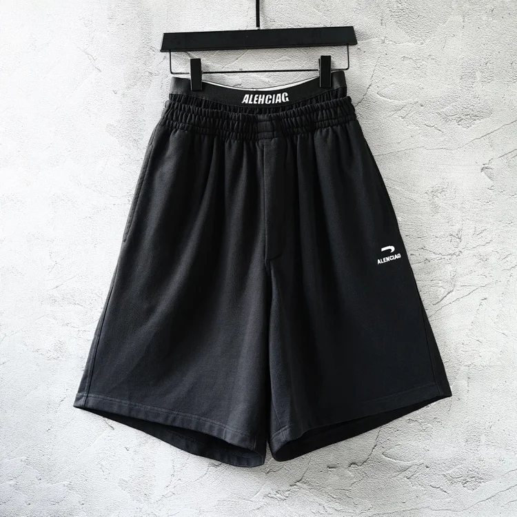 ALENCIAO Black Elastic Waist S